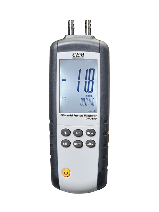 CEM DT-8890A 微差圧計デジタルマノメーター パソコンに転送 解析ソフト 圧力計 USBインターフェース データ保持機能 自動電源オフ機能  家庭用 商業用 公式オンラインストア